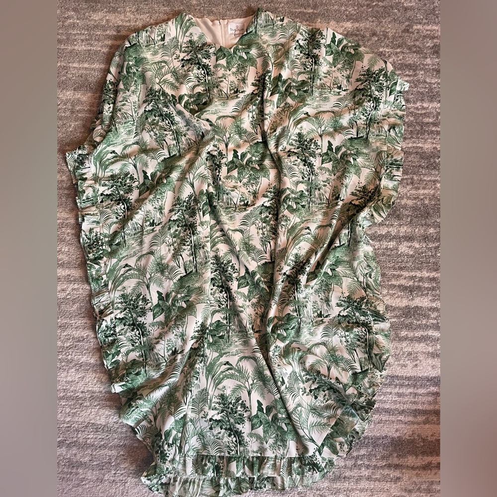 Dainty Jewells Green and Cream Tropical Print Dress